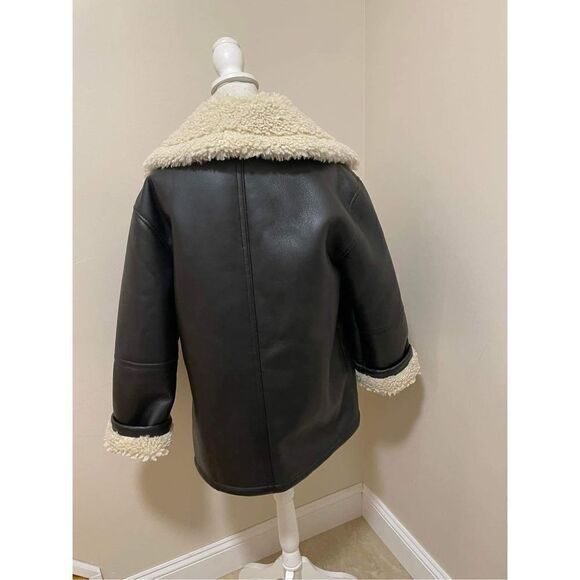 New Free People Winnie Vegan Car Coat Size S - Picture 4 of 7